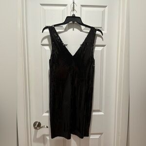 AQUA black sequin dress